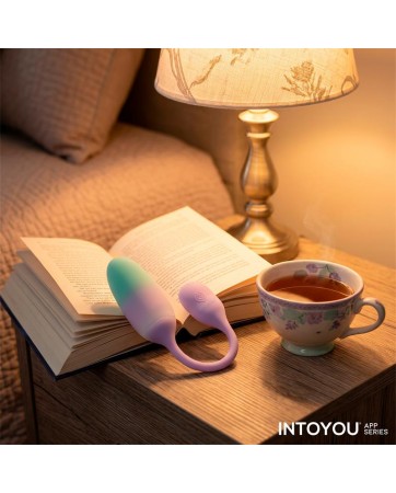 NexEgg Huevo Vibrador Silicona Doble capa con App Lila Pistacho