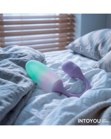 NexEgg Huevo Vibrador Silicona Doble capa con App Lila Pistacho
