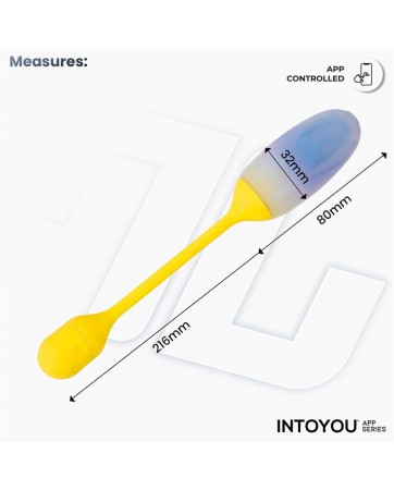NexEgg Huevo Vibrador Doble Capa Silicona App Amarillo Purpura