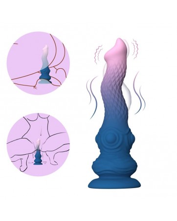 Dildo Fantasia Vibracion Oscilacion y Ventosa 233 cm