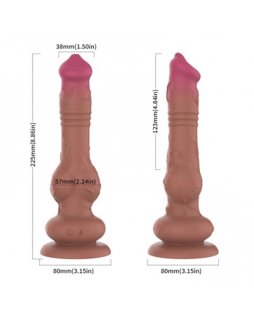 Dildo con Vibracion y Movimiento Thrusting 225 cm