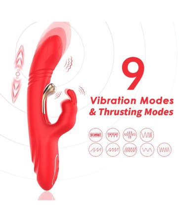 Vibrador Tickler con Thrusting Silicona Liquida