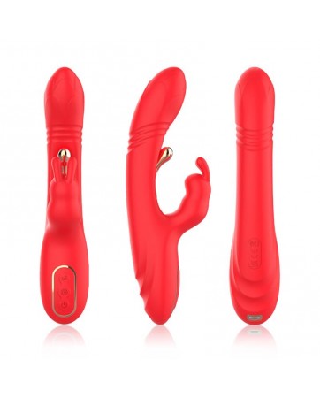 Vibrador Tickler con Thrusting Silicona Liquida