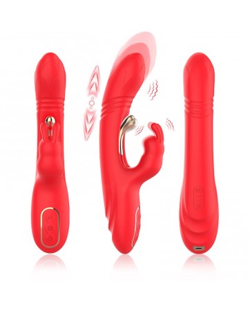 Vibrador Tickler con Thrusting Silicona Liquida