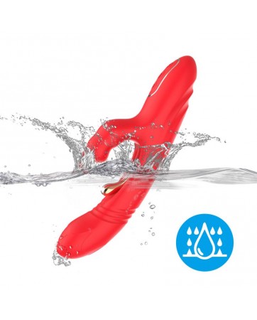 Vibrador Tickler con Thrusting Silicona Liquida