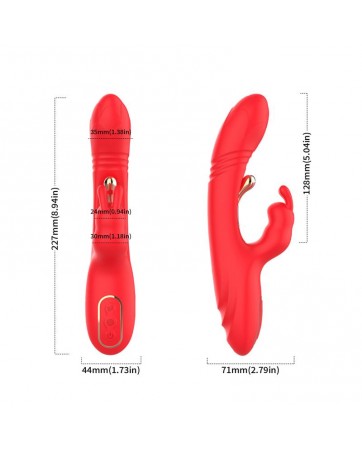 Vibrador Tickler con Thrusting Silicona Liquida