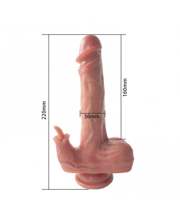 Dildo con Vibracion Thrusting y Calor 22 cm
