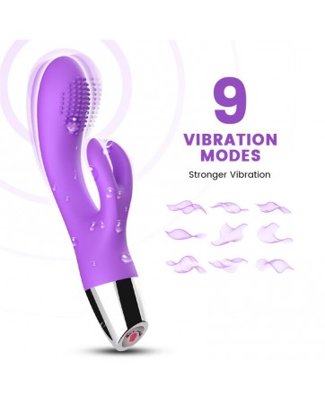 Vibrador Conejito Flexible Purpura