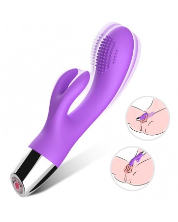 Vibrador Conejito Flexible Purpura