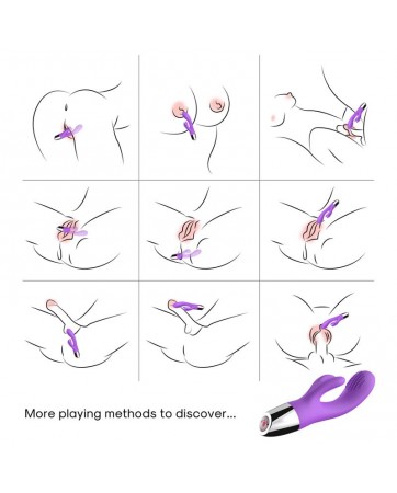 Vibrador Conejito Flexible Purpura
