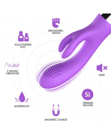Vibrador Conejito Flexible Purpura