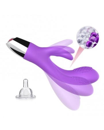 Vibrador Conejito Flexible Purpura