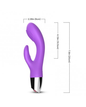 Vibrador Conejito Flexible Purpura