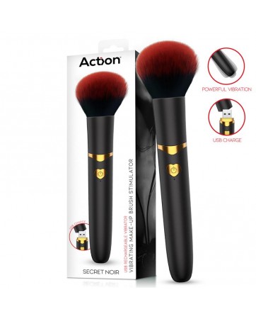 Secret Noir Estimulador Brocha de Maquillaje con Vibracion Negro