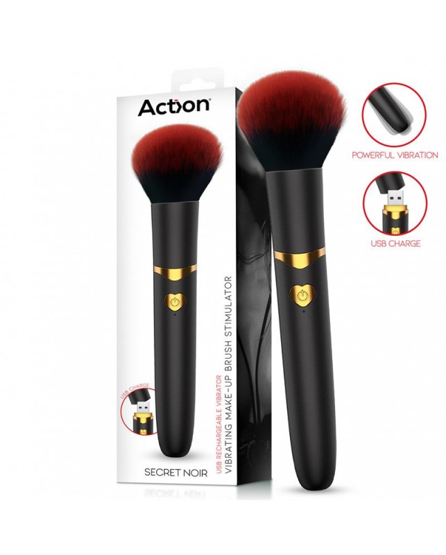 Secret Noir Estimulador Brocha de Maquillaje con Vibracion Negro