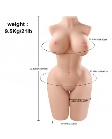 Melissa Torso Vagina y Ano 82 kg