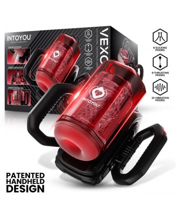Vexor 3 in 1 Masturbador Masculino Succion Empuje y Vibracion USB C