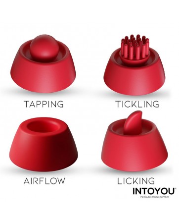 Beeny Estimulador con 4 Cabezales Succion Tapping Tickling y Licking