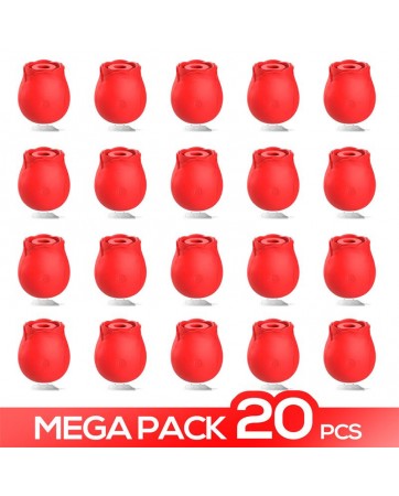 Megapack 20 Rosa Estimuladora con Succion