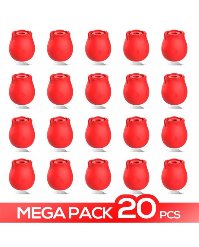Megapack 20 Rosa Estimuladora con Succion
