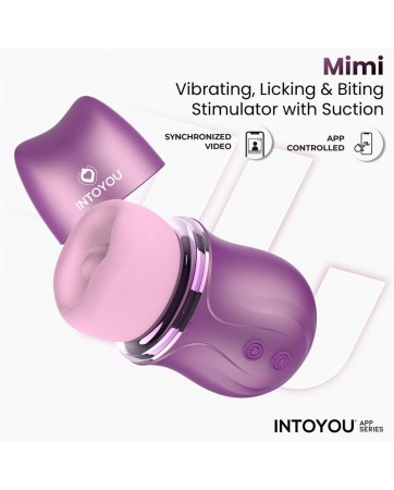 Mimi Estimulador con Licking Biting Succion y Vibracion USB C con APP