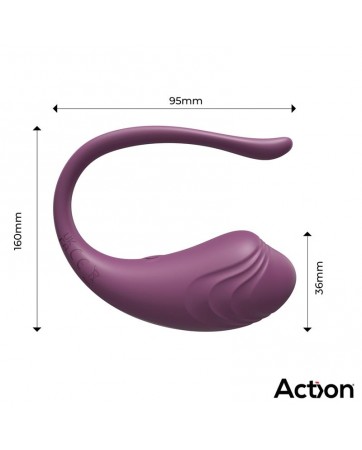 Luvia Huevo Vibrador con Control Remoto USB Purpura