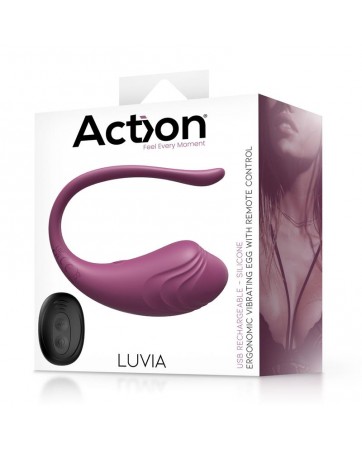 Luvia Huevo Vibrador con Control Remoto USB Purpura