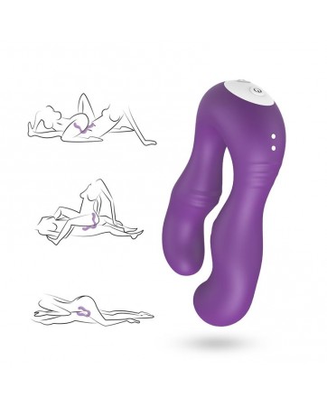 Vibrador Doble para Parejas Purpura
