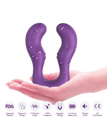 Vibrador Doble para Parejas Purpura