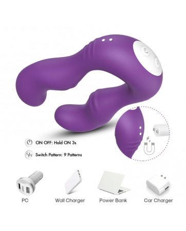 Vibrador Doble para Parejas Purpura
