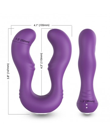 Vibrador Doble para Parejas Purpura