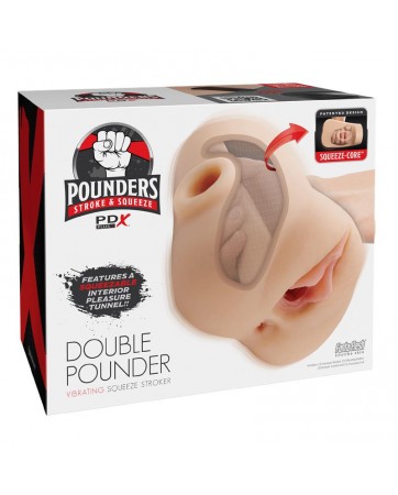 Masturbador con Vibracion Double Pounder