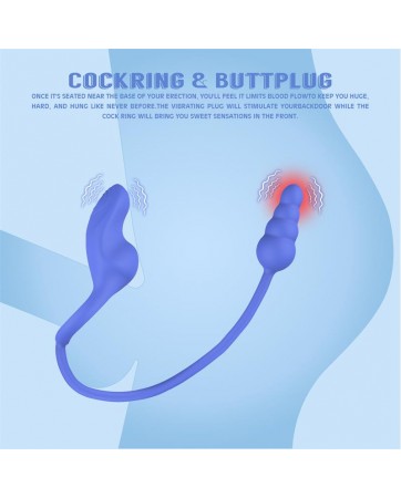 Dally Plug Anal con Anillo con Vibracion