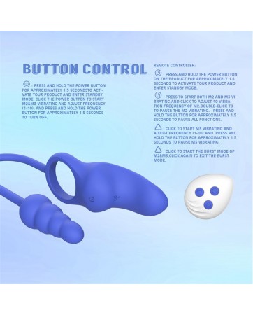 Dally Plug Anal con Anillo con Vibracion