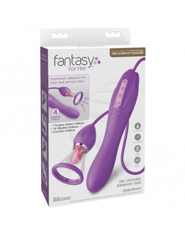 Estimulador con Lengua Succion y Vibracion Her Ultimate Pleasure Max