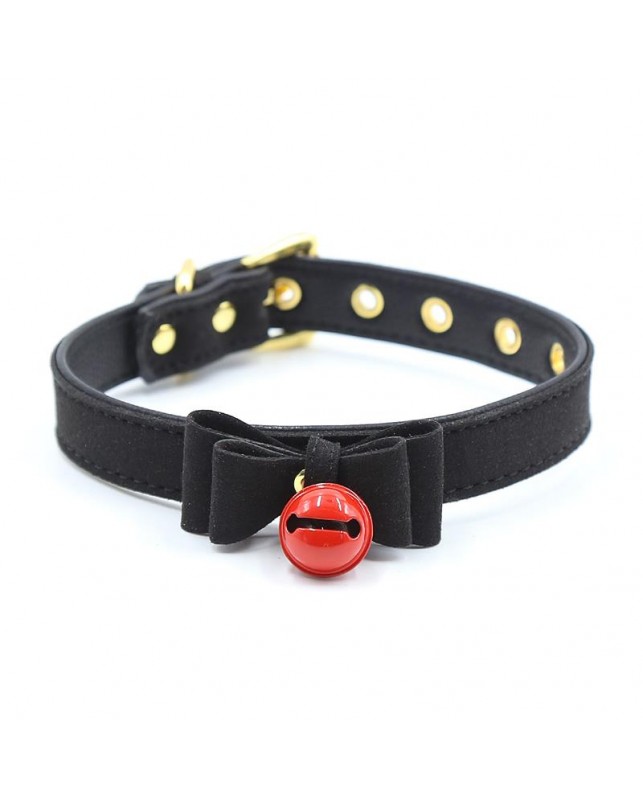 Collar con Lazo y Cascabel Negro