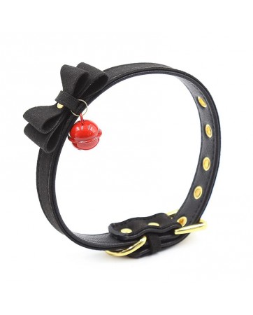 Collar con Lazo y Cascabel Negro