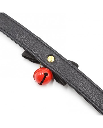 Collar con Lazo y Cascabel Negro