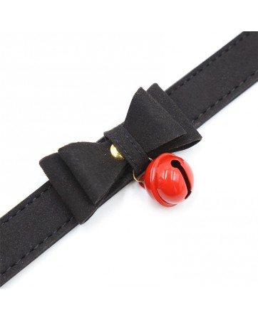 Collar con Lazo y Cascabel Negro