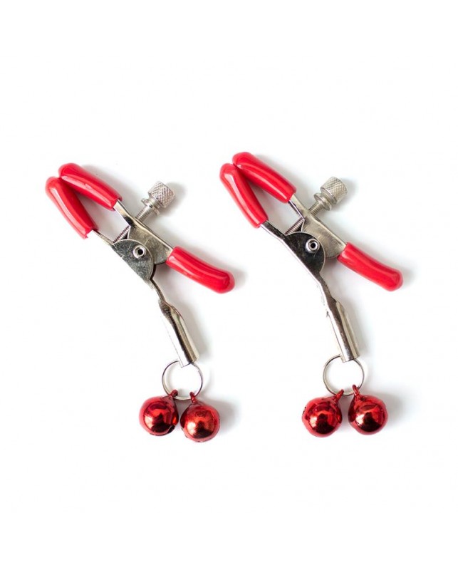 Pinzas para Pezones con Cascabeles Rojo