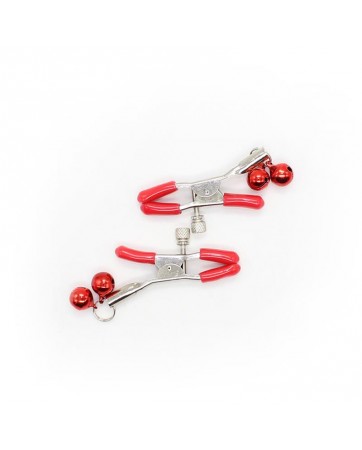 Pinzas para Pezones con Cascabeles Rojo