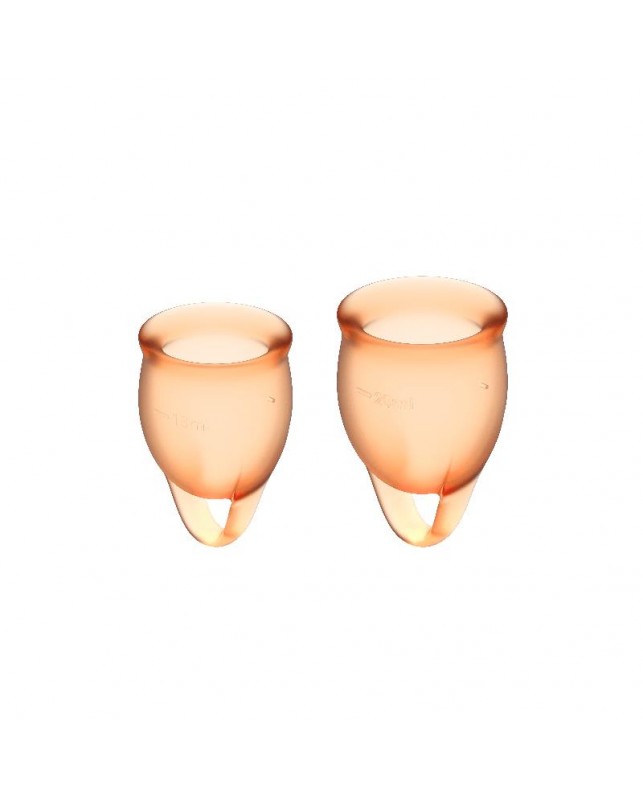 Copas Menstruales Feel Confident Orange Pack de 2