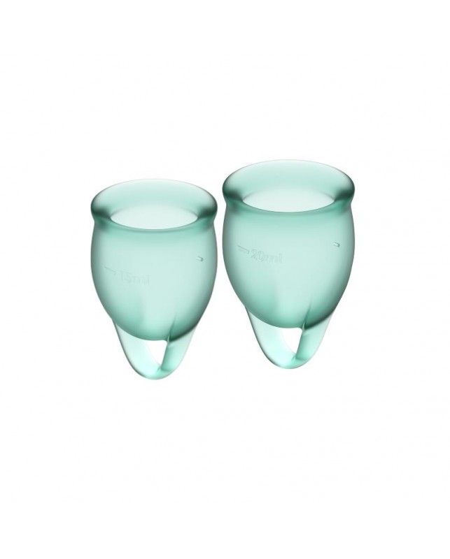 Copas Menstruales Feel Confident Dark Green Clave Pack de 2
