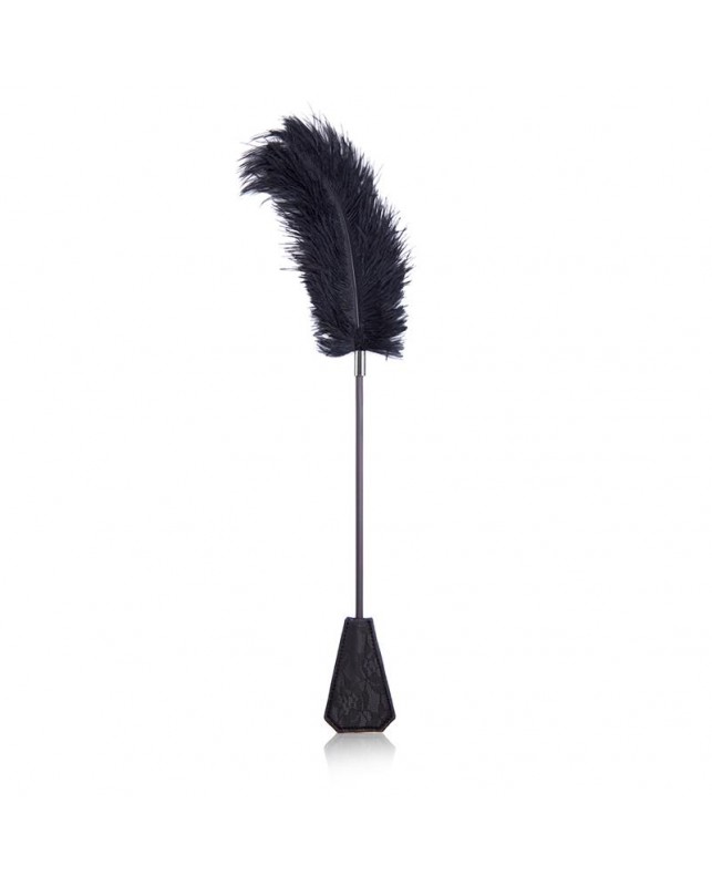 Plumas y Pala con Encaje 2 en 1 56 cm Negro