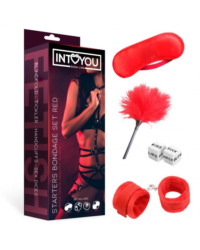 Set de Bondage para Principiantes 4 Piezas Rojo