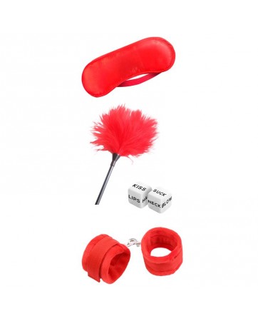 Set de Bondage para Principiantes 4 Piezas Rojo