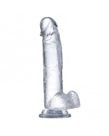 Dildo Realista con Testiculos Material Cristalino 20 cm