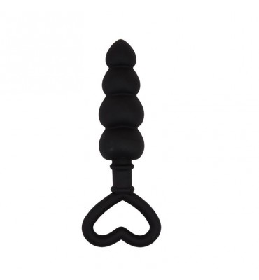 Mini Cadena Anal 156 x 34 cm Silicona Negro