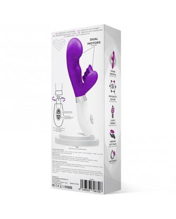 Sliper Vibrador Conejito Silicona Purpura